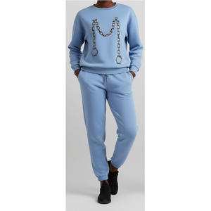 Conjunto de Pantalones Deportivos y Sudadera Holgada de Moda con Bolsillos, Traje Deportivo Extra Grande para Mujer - Product Image 2