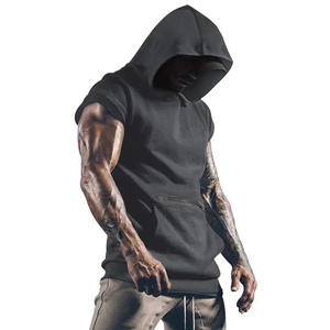 Sporty Men <b>Sleeveless</b> <b>Hoodies</b> Regular Fit Lightweight Summer Training Gym Polyester/Cotton Joxai Sports Wear 2026 - Product Image 2