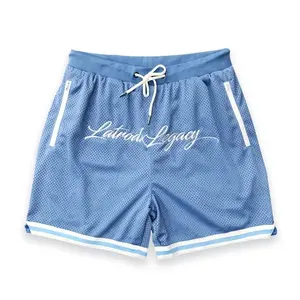2024 nuevos EE. UU. América Unisex transpirable Vintage 30 equipos NBAA pantalones cortos de baloncesto estampados bordados con bolsillos 100% poliéster - Product Image 2