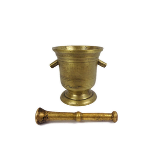 Ustensiles de cuisine de qualité supérieure Mortier et pilon en laiton Articles de mélange et de meulage Grossiste indien Fournisseurs meilleure qualité - Product Image 6