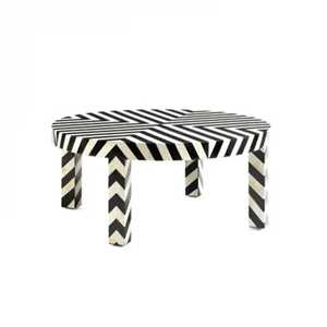 Table basse console faite à la main en incrustation d'os blanc au meilleur prix avec finition polonaise qualité supérieure pour salon table à thé - Product Image 3