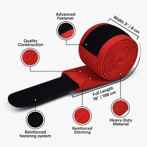 Wholesale Fitness Products Manufacturer Gym Workout <b>Knee</b> Wraps Powerlifting Weightlifting <b>Knee</b> Wraps - Product Image 5