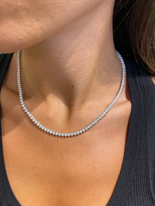 Exclusive Offer IGI Certified <b>VVS</b> Lab Grown <b>Diamond</b> 14k Solid Gold Tennis <b>Chain</b> Necklace Premium Jewelry From India Manufacture - Product Image 5