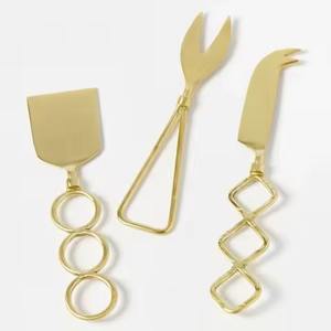 Ensemble de couteaux à fromage en acier inoxydable de haute qualité, couteau à beurre, couteau à pizza, couteau à fromage, fourchette à fromage avec manche en résine, ustensile de cuisine - Product Image 2