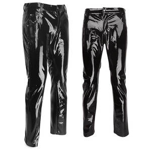 Pantalon à la mode en cuir véritable de haute qualité pour hommes, pantalon en peau de mouton de couleur verte, nouveau style 2023 - Product Image 5