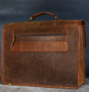 Bolsa de abogados, bolsa de cuero de grano completo, bolsa de trabajo, angustia, mensajero computadora Sling Regalos para Él Maletín de cuero Hombre - Product Image 1