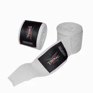 Custom Logo Boxing Hand Wraps Boxing Bandages Elastic Handwraps Boxing Gym Wholesale Mexican Style 180"