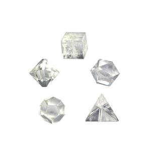 Ensemble de géométrie en pierre de haute qualité ensemble de géométrie en cristal clair ensemble de géométrie en cristal de pierre naturelle sacrée de solides platoniques - Product Image 3