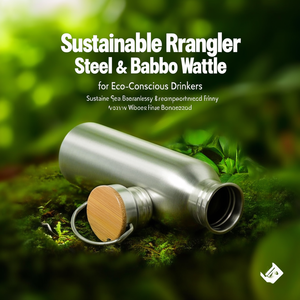 Bottiglia d'Acqua Sostenibile in Acciaio e Bambù Rangler per Consumatori Eco-Consapevoli - Product Image 3