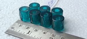 Cuentas de Vidrio Facetadas en Forma de Pez Hechas a Medida, 14 mm, Color Verde Azulado, para Revendedores y Tiendas de Cuentas para Nativos - Product Image 3