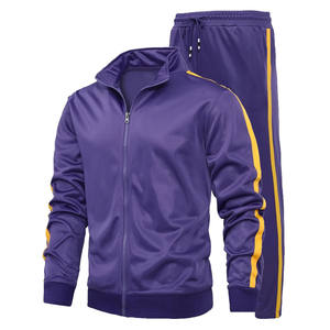 ชุดกีฬามีฮู้ดสีพื้นแฟชั่นสำหรับผู้ชายฤดูร้อนปรับแต่งได้แบบถักกางเกงวอร์มลำลองและชุดเสื้อฮู้ดแบบลำลองสำหรับฤดูใบไม้ผลิ - Product Image 3