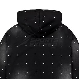 Sweat-shirts à capuche personnalisés avec strass, couleur hiver, faible MOQ, haute qualité, respirants, écologiques, pour hommes, fabriqués au Pakistan - Product Image 5