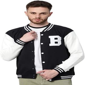 Blouson universitaire unisexe style baseball, col montant, manches en cuir, motif écossais vintage, chaud pour l'hiver - FALCON - Meilleures ventes - Product Image 4