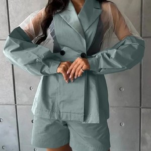 Nouveau élégant léger en gros chemise courte de haute qualité respirant femmes ensembles personnaliser conception 2 pièces ensemble femmes - Product Image 3