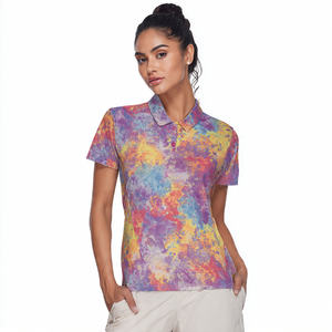 Solid Acid Washed Eco-Friendly Streetwear for <b>Shirt</b> <b>Women</b> Short Sleeve Polyester/Cotton Turn Collar - Product Image 3