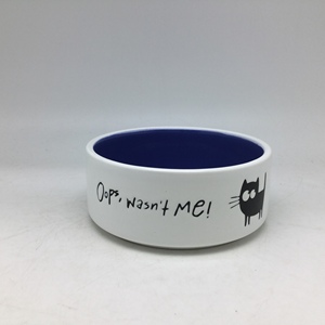 Fábrica nova venda direta personalizada Alta qualidade Elegante <span class=keywords><strong>Pet</strong></span> alimentação rega decalques cerâmica <span class=keywords><strong>pet</strong></span> tigela - Product Image 3