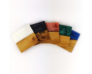 Juego de Posavasos Cuadrados y Redondos de Madera de Acacia y Resina Epoxi de Primera Calidad, Personalizables, con Soporte, para Oficina y Hogar, de SCI Top Quality - Product Image 6