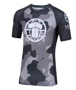 Men's Custom Made Quick Dry Camo Sport Shirt <b>Long</b> Usage Short <b>Sleeve</b> Surfing <b>Swimming</b> Printed Sublimation Rash Guard - Product Image 3