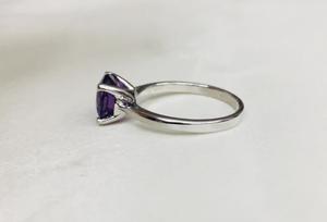 Anillo de Plata de Ley con Amatista Increíble, Regalo para Ella, Anillo de Compromiso, Joyería Hecha a Mano - Product Image 4