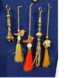 Custom Made Eco-Friendly <b>Beaded</b> Trims with Bird Themes and Multi-Colored Tassels for Bags Shoes Garments - Product Image 1