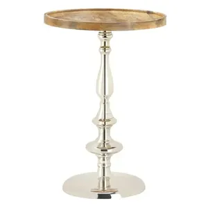 โต๊ะทำมืออลูมิเนียมโลหะเงินเฟอร์นิเจอร์ห้องนั่งเล่นโต๊ะกลางด้านข้างสำหรับโรงแรมในร่มโต๊ะเข้ามุมขายส่ง - Product Image 3