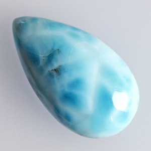 Cabujón Larimar Natural tamaño 3-21 MM liso pulido Larimar azul pectolita Stefilia piedra para colgante collar joyería - Product Image 5