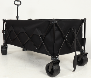เกวียนสแตนเลสรถเข็นสำหรับตั้งแคมป์แบบพับได้สำหรับทุกสภาพภูมิประเทศรถเข็นสำหรับเดินทางไปทะเลมีล้อขนาดใหญ่ - Product Image 4