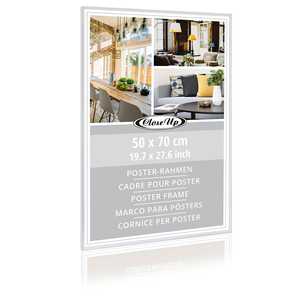 Marco de Plástico Blanco de 50 x 70 cm para Póster, Estilo Simple, para Colgar en la Pared y Regalo, Tamaño Personalizado, Materiales de Madera, Vidrio, PS y Hierro - Product Image 2