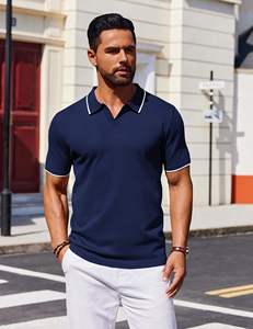 Polo en coton personnalisé chemises de sport pour hommes polo à logo t-shirts décontracté - Product Image 3