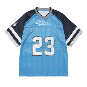 Camiseta de fútbol americano de dos tonos con diseño de panel lateral para uso en equipo Camiseta de fútbol de ajuste personalizado - Product Image 1