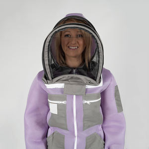 Traje de apicultura púrpura y gris hecho a medida de alta calidad para mujer Precio de servicio OEM transpirable y de moda - Product Image 4