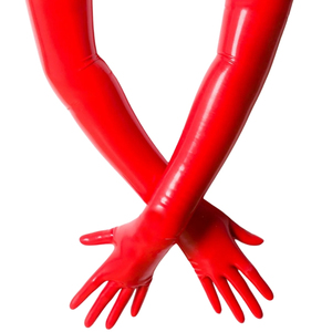 ถุงมือยาวโอเปร่าสีดำ PU แบบเรียบ ไม่บุซับใน สำหรับใส่ลำลองในฤดูหนาว - Product Image 3