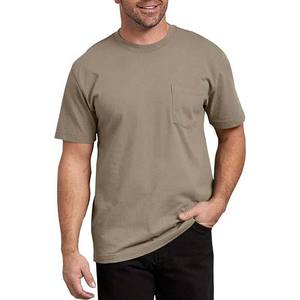T-shirts pour hommes, grande taille, style streetwear, coton respirant, vêtements d'été décontractés, col rond uni avec poche, t-shirts pour hommes - Product Image 1