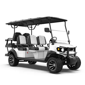 Düşük fiyat kulübü araba Buggy 4 tekerlekli Mini tek koltuk elektrikli Golf arabası 4 + 2 kişilik