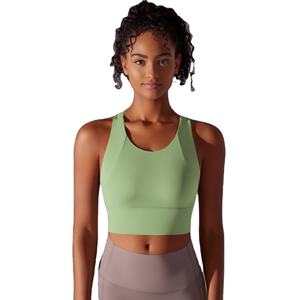 Cropped <b>Padded</b> Tank <b>Tops</b> Sports <b>Vests</b> for Women's Lightweight Breathable Yoga Sports Bra for Women - Product Image 1
