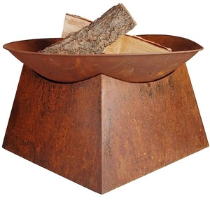 Fosas de fuego para quemar madera exterior, hoguera grande para exteriores, hoguera redonda de acero para patio trasero, acabado recubierto de negro hecho a mano - Product Image 6