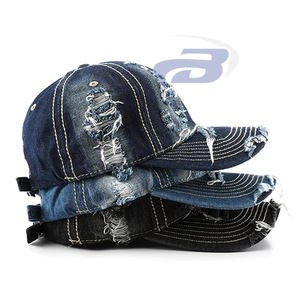 หมวกแก๊ปยีนส์วินเทจสไตล์คลาสสิก หมวกเบสบอลยีนส์ขาดๆ ลายอนิเมะ หมวกยูนิเซ็กส์ลำลอง พร้อมโลโก้สั่งทำ - Product Image 2