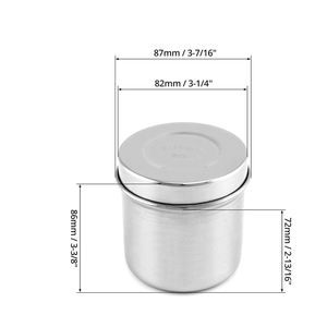 Frascos de contenedores médicos de acero inoxidable de 10 oz con tapa de tarro de ungüento Manual para laboratorio dental bola de algodón líquido instrumento médico - Product Image 5