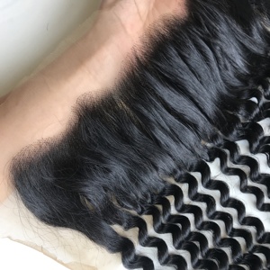 Extensions de cheveux de vague d'eau profonde de couleur naturelle douce Extensions de dentelle frontale de cheveux humains vietnamiens - Product Image 2