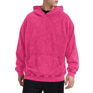 MOVETEXTILE Prix de gros Acid Wash Hoodie For Men's Heavyweight Men Blank Regular Fit Luxury Men Acid Washed Hoodie - Product Image 5