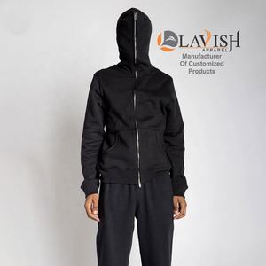 ซิปรูดมีฮู้ดสำหรับผู้ชาย80% ผ้าฝ้ายโพลีเอสเตอร์กำหนดสีได้เองเป็นมิตรกับสิ่งแวดล้อมฤดูใบไม้ร่วง - Product Image 5