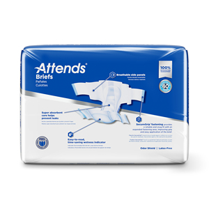 Attends Brief Extra Heavy Absorbency Medium Bag 24. Adult Diapers Odour Control Incontinence Nappies For Adults - Product Image 1