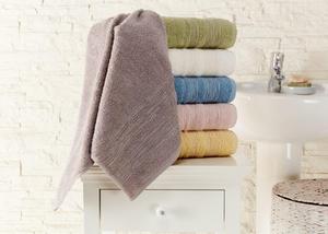 Ensemble de serviettes de bain et de toilette en coton biologique mélangé jacquard, doux, séchage rapide, tissé, écologique, couleur unie, rectangulaire - Product Image 4