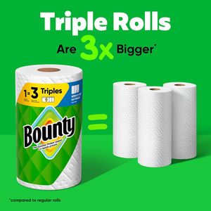 Toallas de Papel Desechables Bounty Select-A-Size de 2 Capas, Blancas, 8 Rollos Triples = 24 Rollos Regulares - Product Image 2