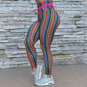 กางเกงโยคะของผู้หญิง XL คุณภาพสูงจากโรงงานในจีนเลกกิ้งรัดรูปเอวสูงไร้รอยต่อคุณลักษณะยืดสะโพกรูปทรงรอยยิ้ม - Product Image 1