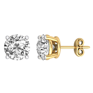 Boucles d'oreilles clous Hip Hop de qualité supérieure, 6 carats, cultivées en laboratoire, clarté VS1, taille brillant, design indien élégant, or massif 9K, certifiées IGI - Product Image 1