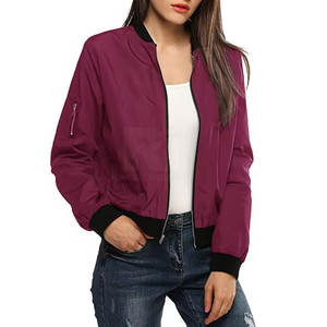 Ropa de moda chaqueta de Bombardero a prueba de viento para mujer ropa de calle nuevo diseño chaqueta de bombardero de mujer - Product Image 4
