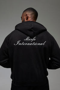 เสื้อฮู้ดผู้ชายระบายอากาศได้ดี ขายส่ง รุ่นล่าสุด สีพื้น เสื้อฮู้ดผู้ชายสีดำแบบกำหนดเอง โดย Marfa International - Product Image 3