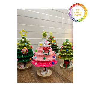 Arbre de Noël mignon bricolage arbre de Noël en velours | Décoration arbre de Noël | Idée cadeau mignonne - Product Image 5