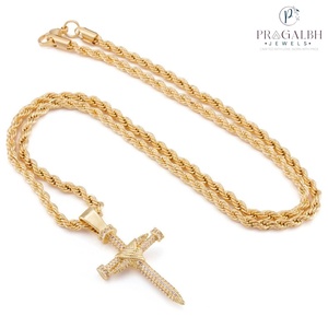 เครื่องประดับฮิปฮอปประดับเพชร18K 14K ชุบทองเพชรโมอิสซาไนต์ทองแดงประดับเพชร CZ แบบเต็มจี้สร้อยคอ - Product Image 2